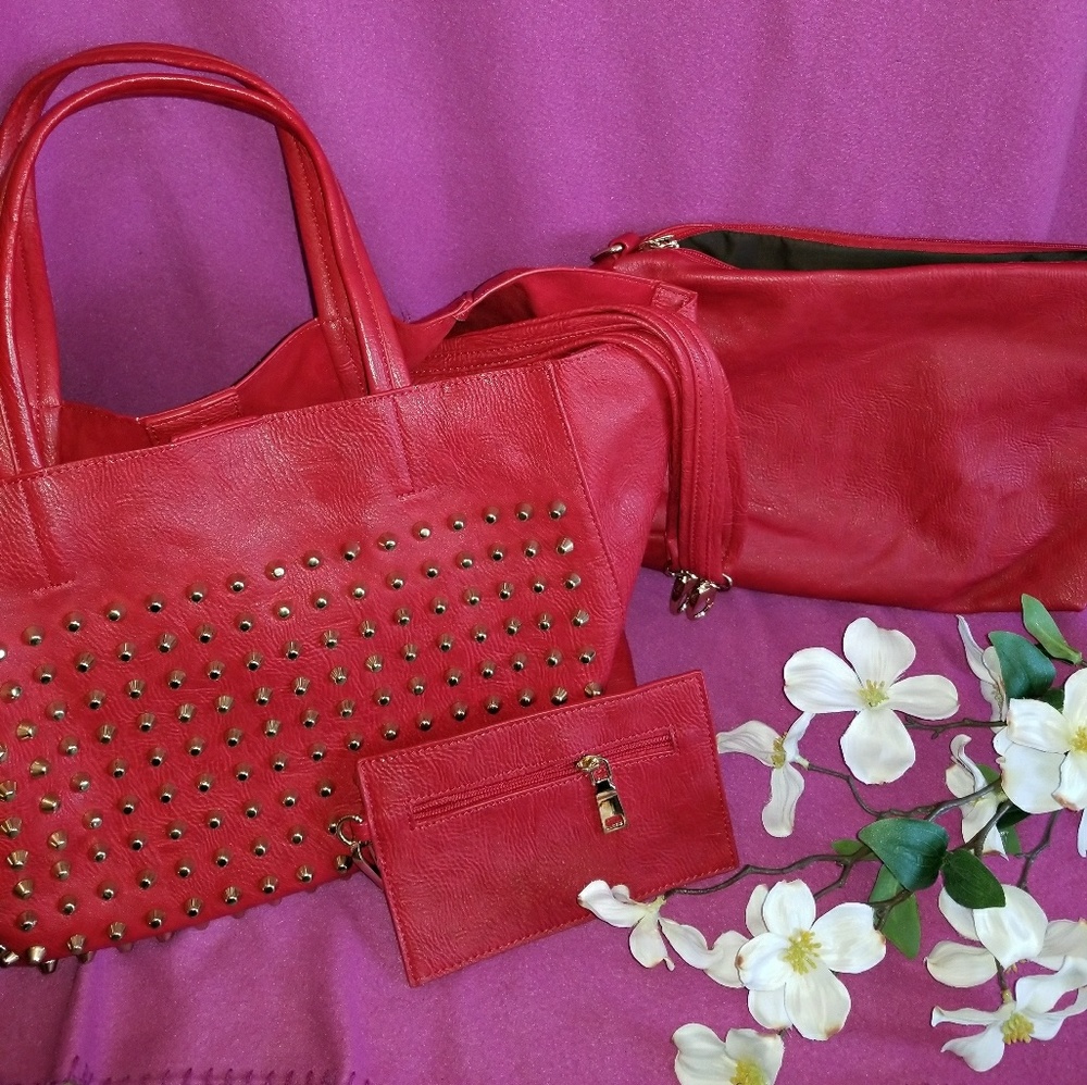 Bebe 3 piece handbag set